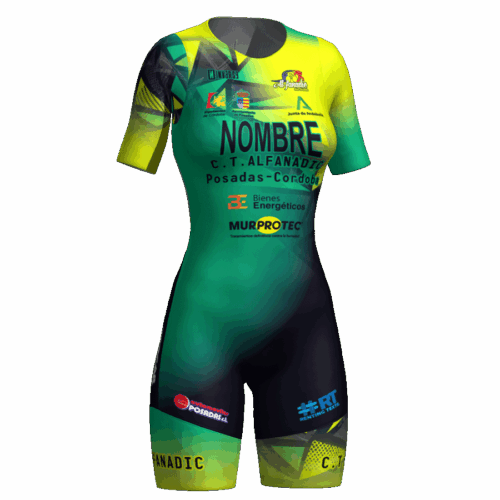 Tritraje manga corta espalda abierta AQUA